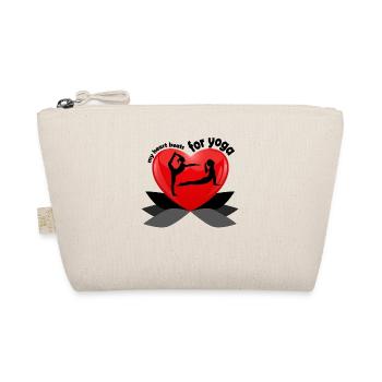 Yoga dancer in yoga t-shirt heart desing namaste - Organic Pouch - nature - Front