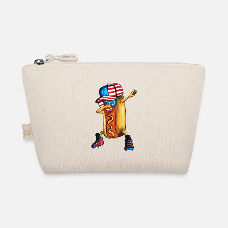 Lustiges Hot Dog Dabbing Fast Food Essen Kochen - Bio-Täschchen - Natur