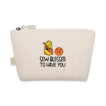 Button Thread Sibling Goals Big Brother Sister Pun - Organic Pouch - nature - Front