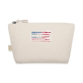 Amerikanische Flagge Grillen USA Patriotisch BBQ - Bio-Täschchen - Natur - Vorne