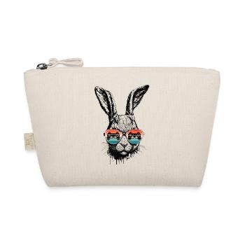 Lapin de jeu rétro avec lunettes de soleil Cadeau de Pâques - Trousse biologique - nature - Devant