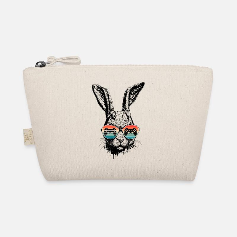 Lapin de jeu rétro avec lunettes de soleil Cadeau de Pâques Trousse biologique