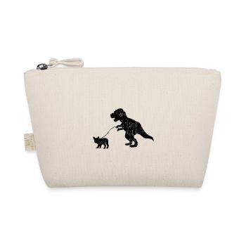 T-Rex and French Buldog go for a walk - Organic Pouch - nature - Front