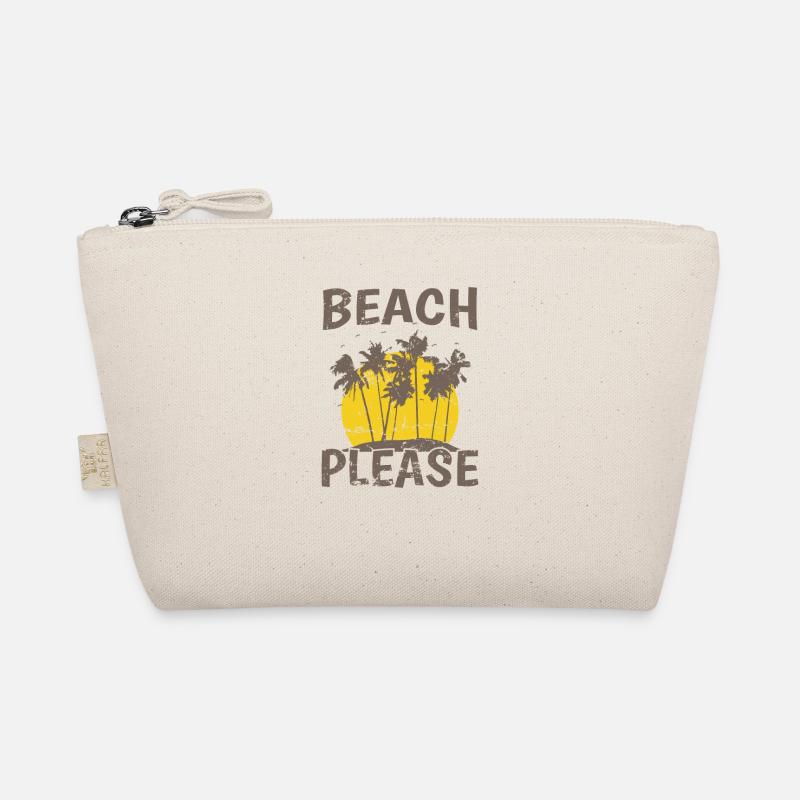 Beach Please Tree Palm Tree Holiday Beach Organic Pouch