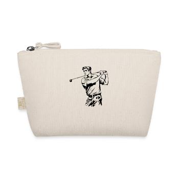 Golf Golfer - Bio-Täschchen - Natur - Vorne