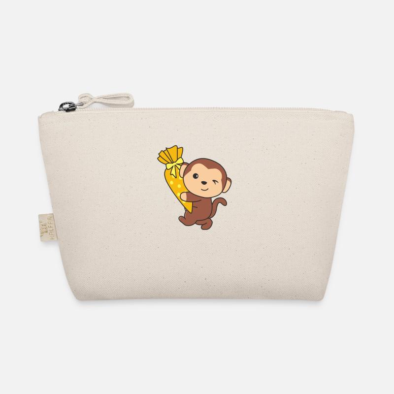 bye bye kindergarten hello school monkey Organic Pouch
