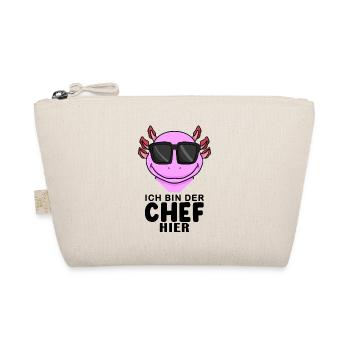 cooler Axolotl Chef Spruch - Bio-Täschchen - Natur - Vorne