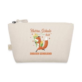 Endlich Schulkind 1 Klasse Schultüte mit Fuchs - Bio-Täschchen - Natur - Vorne