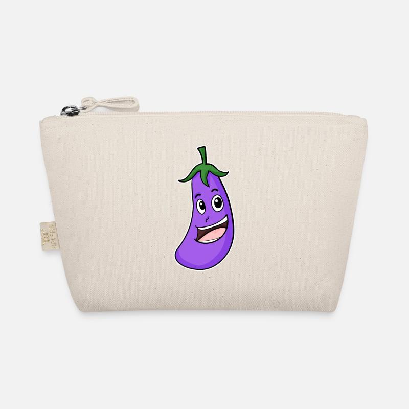 Eggplant motif Organic Pouch