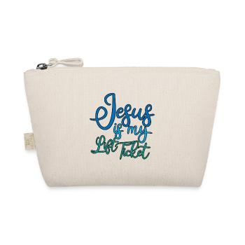 Jesus Is My Lift Ticket 2 - Bio-Täschchen - Natur - Vorne