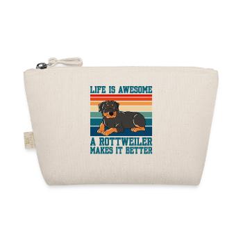 Life Is Awesome A Rottweiler Makes It Better - Organic Pouch - nature - Front