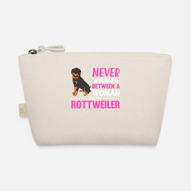 Never Stand Between A Woman And Her Rottweiler Organic Pouch