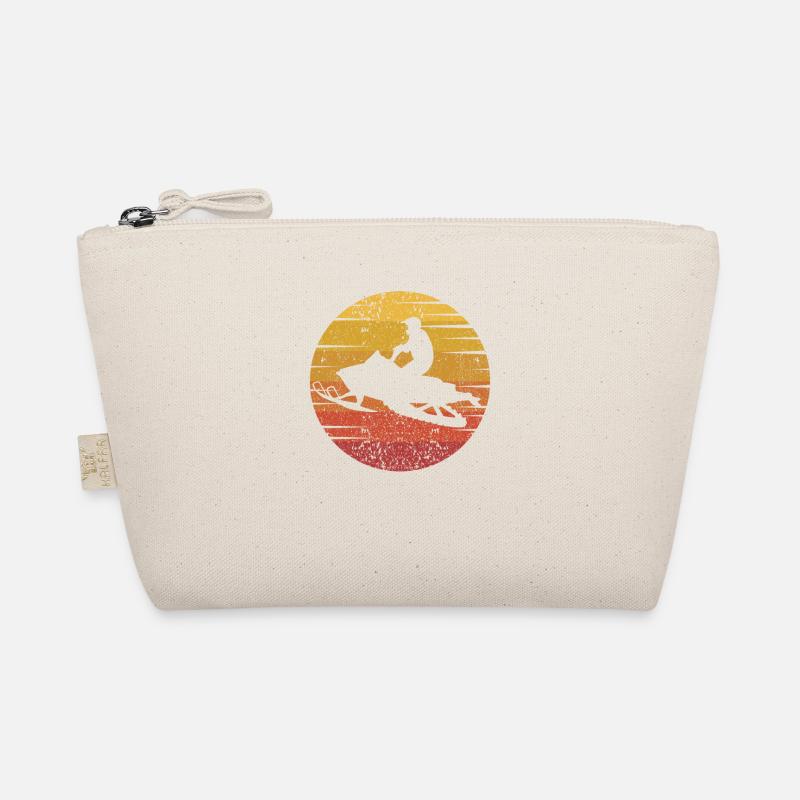 Retro Snowmobile Snow Motorcycle Snowmobile Organic Pouch
