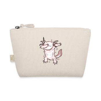 Axolotl Dabbing Geschenk Kinder Haustier Axolotl - Bio-Täschchen - Natur - Vorne