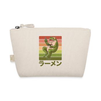 Toad frog eats ramen soup design for a - Organic Pouch - nature - Front