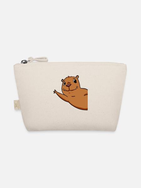 Capybara Wasserschwein - Bio-Täschchen - Natur