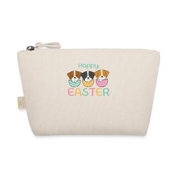 cute dogs for Easter with Easter eggs Jack Russell - Organic Pouch - nature - Front