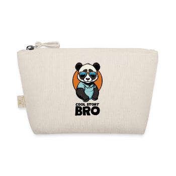 Cooler Panda "Cool Story Bro" mit Sonnenbrille - Bio-Täschchen - Natur - Vorne