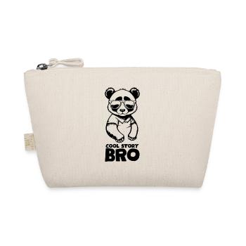 Cooler Panda "Cool Story Bro" mit Sonnenbrille - Bio-Täschchen - Natur - Vorne
