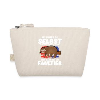 Lustiges Faultier Outfit - Bio-Täschchen - Natur - Vorne