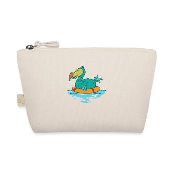 Dodo im Wasser mit Schwimmreifen Vogel - Bio-Täschchen - Natur - Vorne