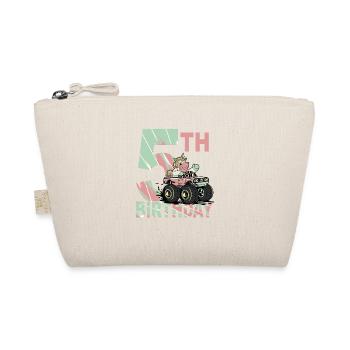 Girl's birthday 5 years I am already 5 years old - Organic Pouch - nature - Front