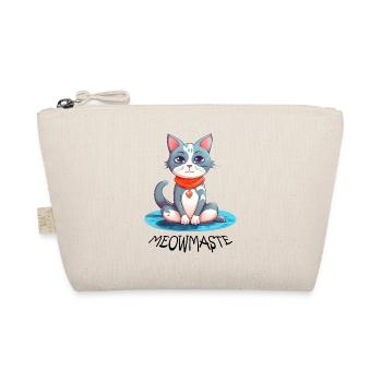Meowmaste - Yoga Katze in Lotus Pose - Bio-Täschchen - Natur - Vorne