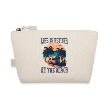 Life Is Better At The Beach - Retro - Organic Pouch - nature - Front