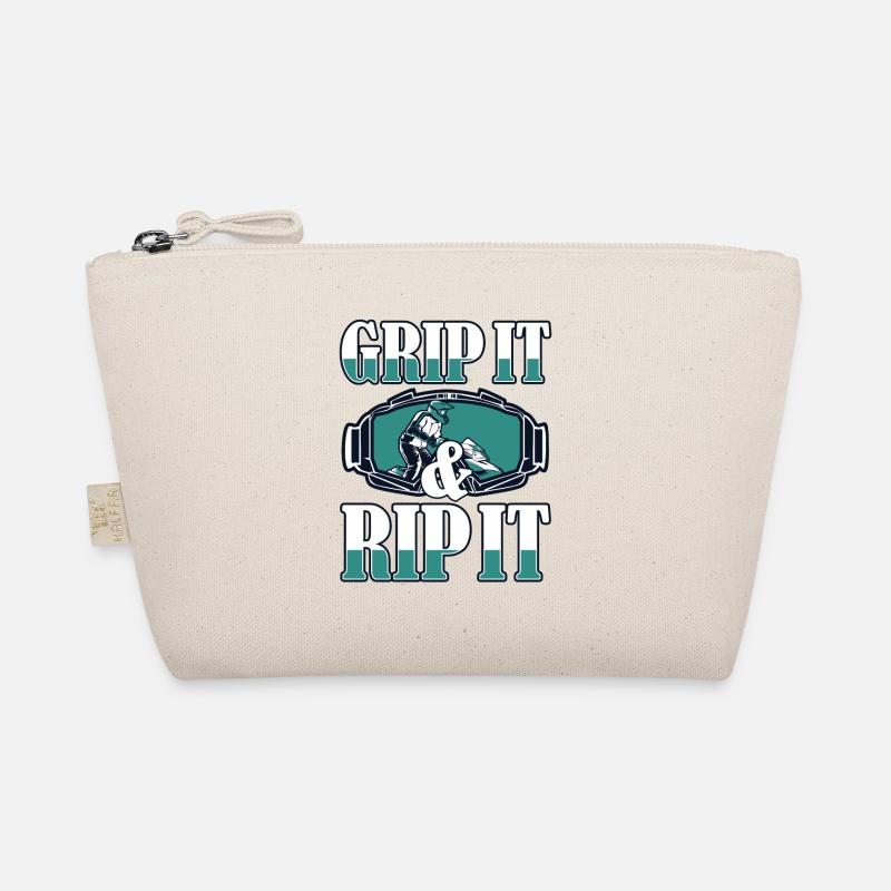 Grip It And Rip It Snow Motorcycle Snowmobile Organic Pouch