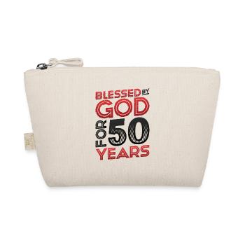 Religiös Gesegnet Von Gott Für 50 Jahre Glücklich - Bio-Täschchen - Natur - Vorne