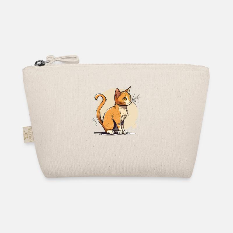Cute Cat Cartoon Organic Pouch