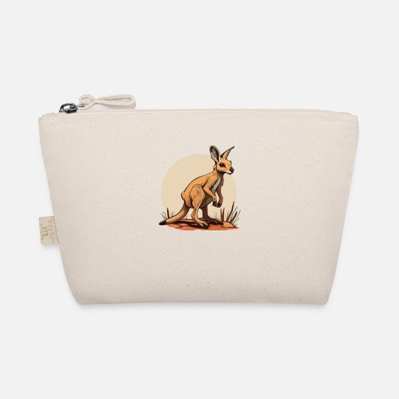 Kangaroo comic cartoon style Organic Pouch