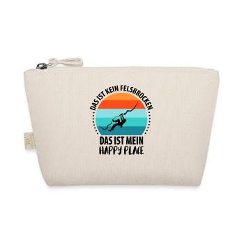 Vintage Bouldern Boulderer Klettern Kletterer - Bio-Täschchen - Natur - Vorne