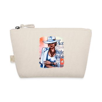 girlboss illustration woman bright - Organic Pouch - nature - Front