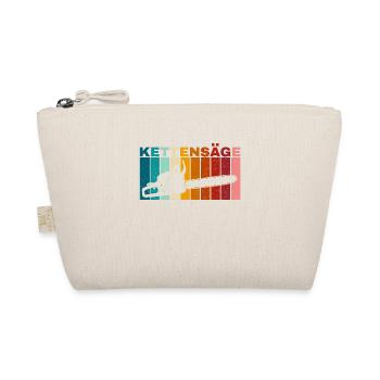 Kettensäge Retro - Bio-Täschchen - Natur - Vorne