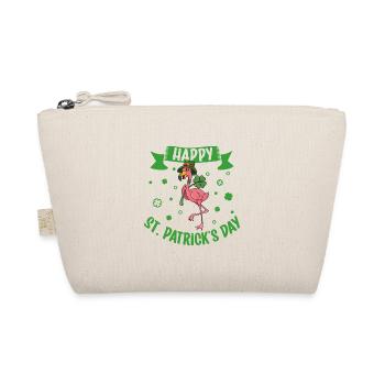 St Patrick's Flamingo - Happy St Patrick's Day - Organic Pouch - nature - Front