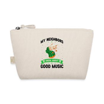 Bagpipe Quote for Scots and Bagpipe Musicians - Organic Pouch - nature - Front