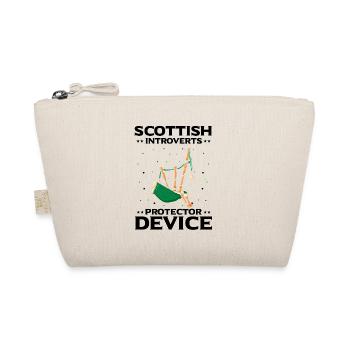 Scotsman Quote for Bagpipe Musician and Bagpipes - Organic Pouch - nature - Front