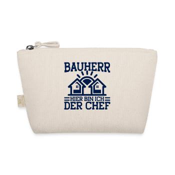 Bauherr Hier Bin Ich Der Chef Bauherr Geschenk - Bio-Täschchen - Natur - Vorne