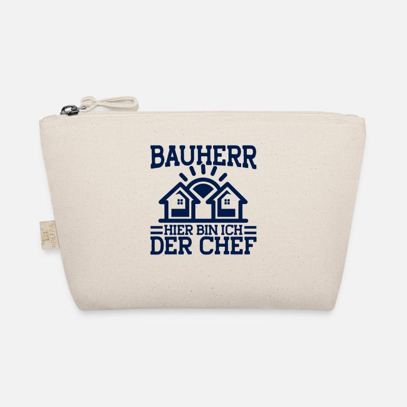 Bauherr Hier Bin Ich Der Chef Bauherr Geschenk - Bio-Täschchen - Natur