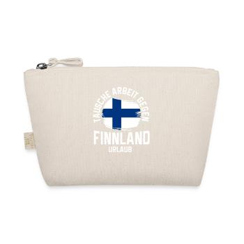 Tausche Arbeit gegen Finnland Urlaub Geschenk - Bio-Täschchen - Natur - Vorne