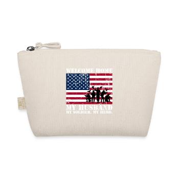welcome home my husband my soldier my hero - Organic Pouch - nature - Front