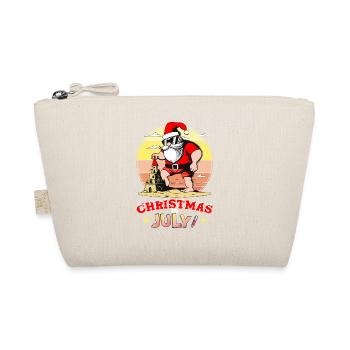Christmas in July Santa Hawaii Sunglasses Santa - Organic Pouch - nature - Front