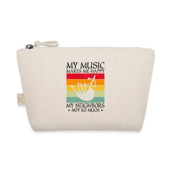 Bagpipe Quote for Scots and Bagpipe Musicians - Organic Pouch - nature - Front