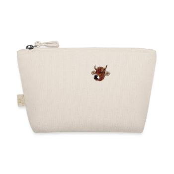Cow Farm Motif Print - Organic Pouch - nature - Front