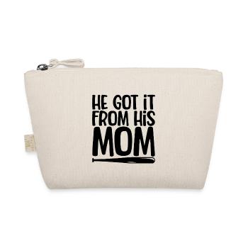 He Got It From His Mom 3 - Organic Pouch - nature - Front