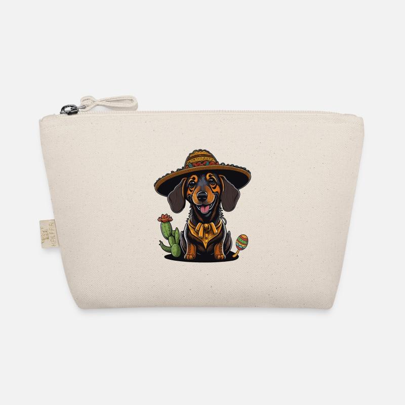 Dachshund Cinco de Mayo Fiesta Cactus & Sombrero Organic Pouch