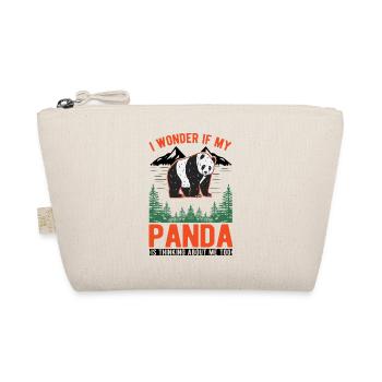Panda Lover Panda Bear Gift - Organic Pouch - nature - Front