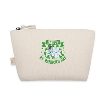 St Patrick's Kitsune - Happy St Patrick's Day - Organic Pouch - nature - Front
