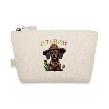 Dachshund Cinco de Mayo Let's Fiesta - Organic Pouch - nature - Front